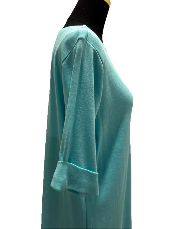 Style & Co Women's Aqua Blue Short Sleeve 100% Cotton Top, Size 2X, NWT - Picture 10 of 15